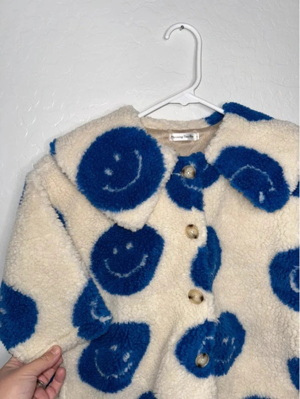 Throwing Tiny Fits size 1 Long Sherpa Winter Coat trendy style
